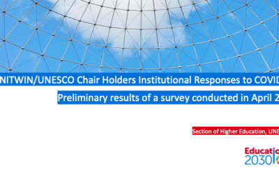 UNITWIN/UNESCO Chair Holders Institutional Responses to COVID-19